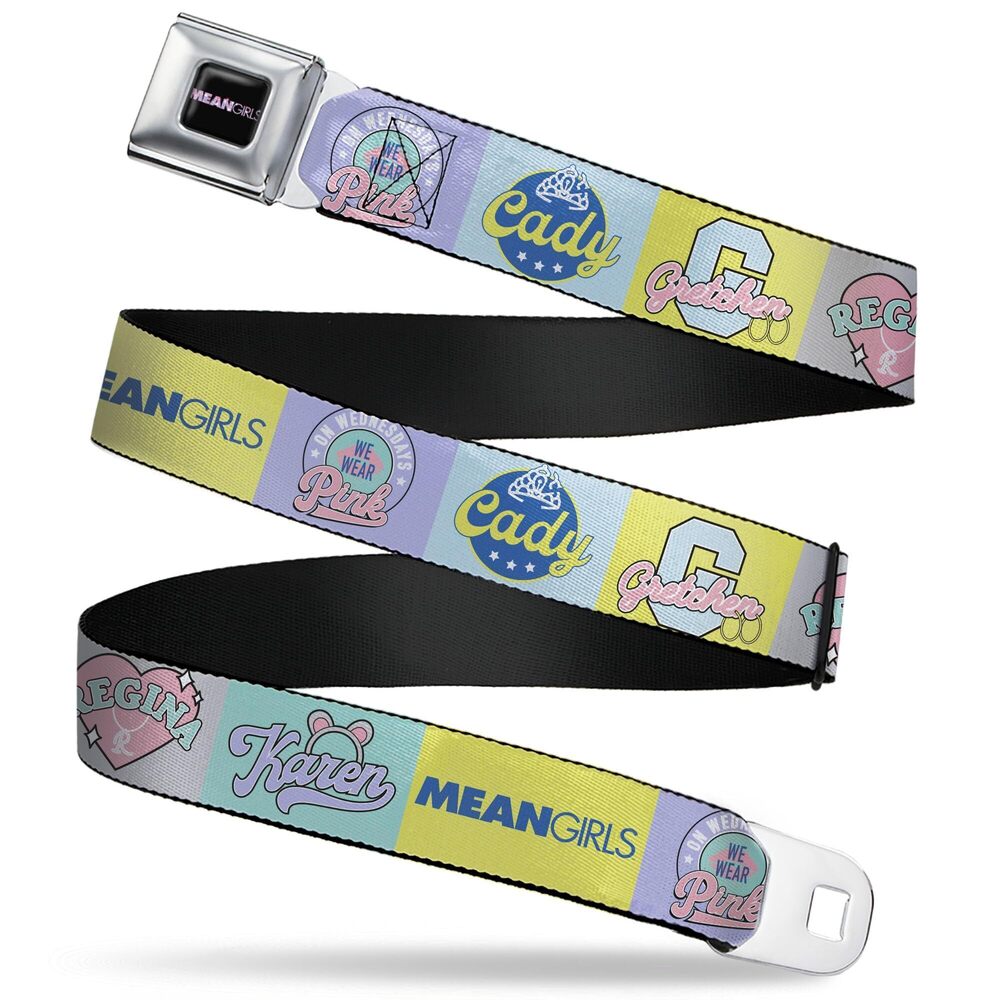 2480 Paramount Pictures Belt, Seatbelt Buckle Belt, Mean Girls The Plastics